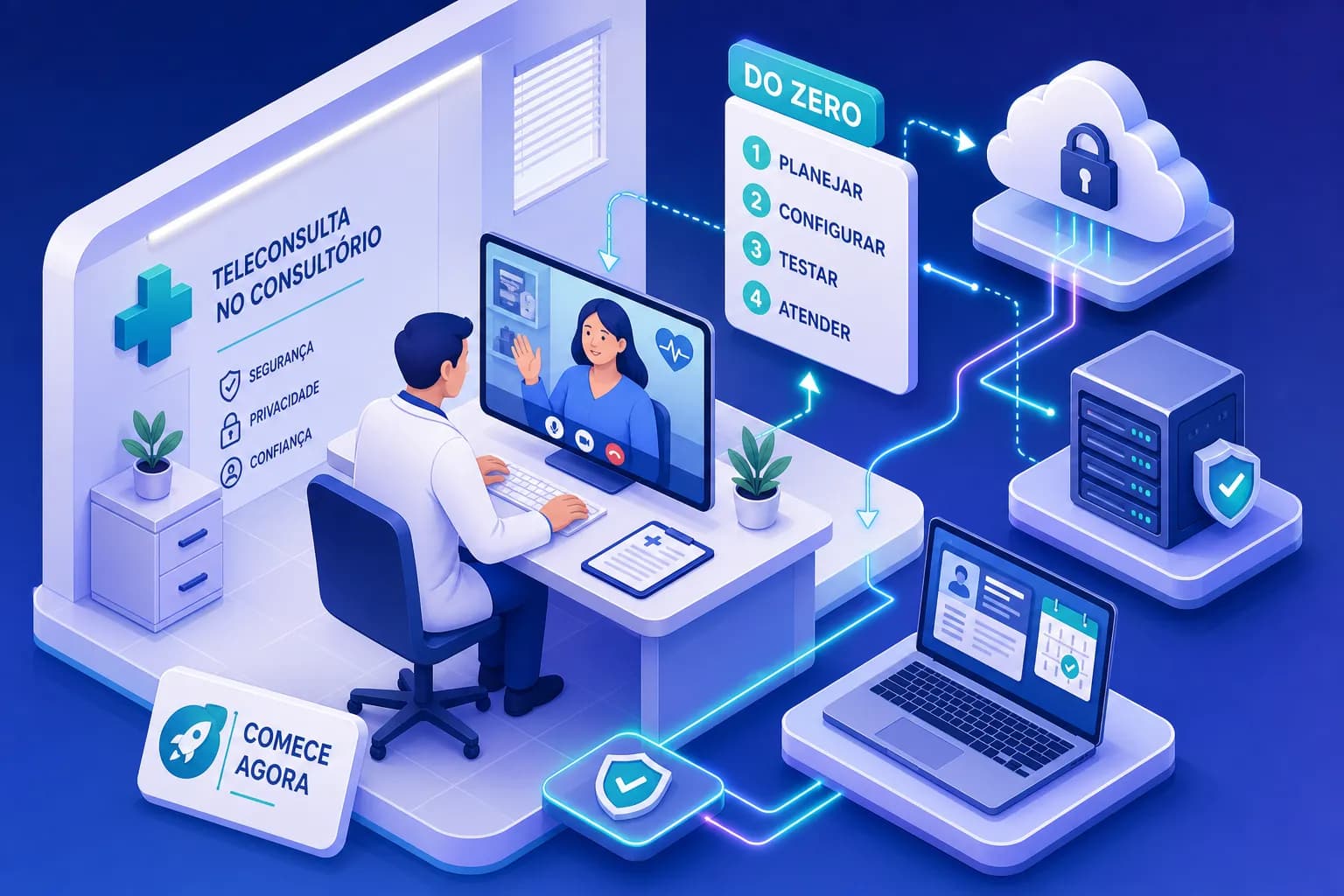 Teleconsulta médica no consultório: como implementar do zero